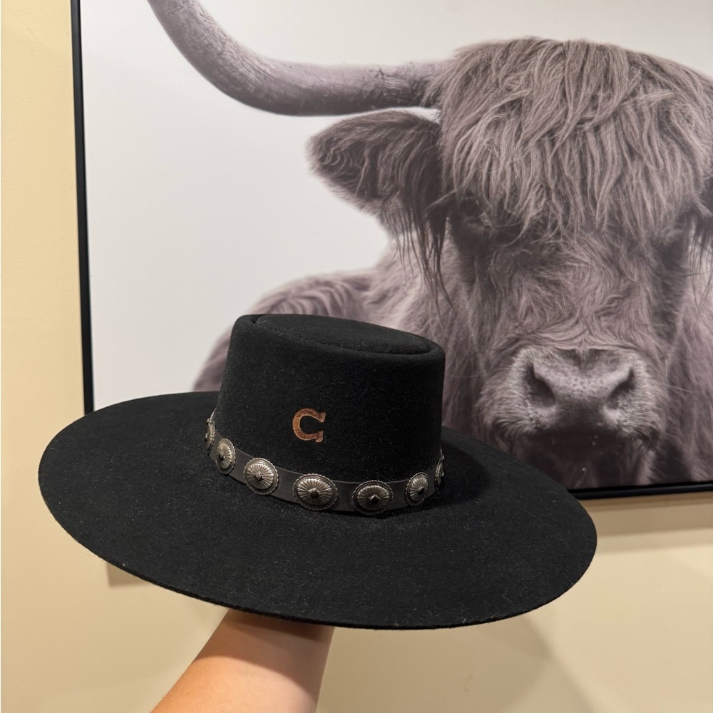 Charlie 1 Horse Black Hat with Silver Details